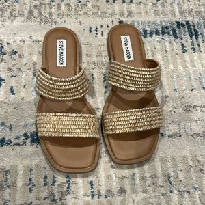 Steve Madden Flat Neutral Braided Sandals